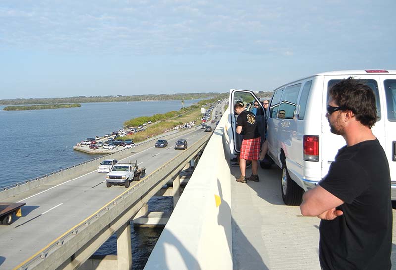 view from top of bridge