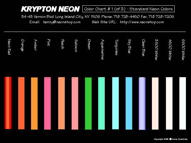 standard colours