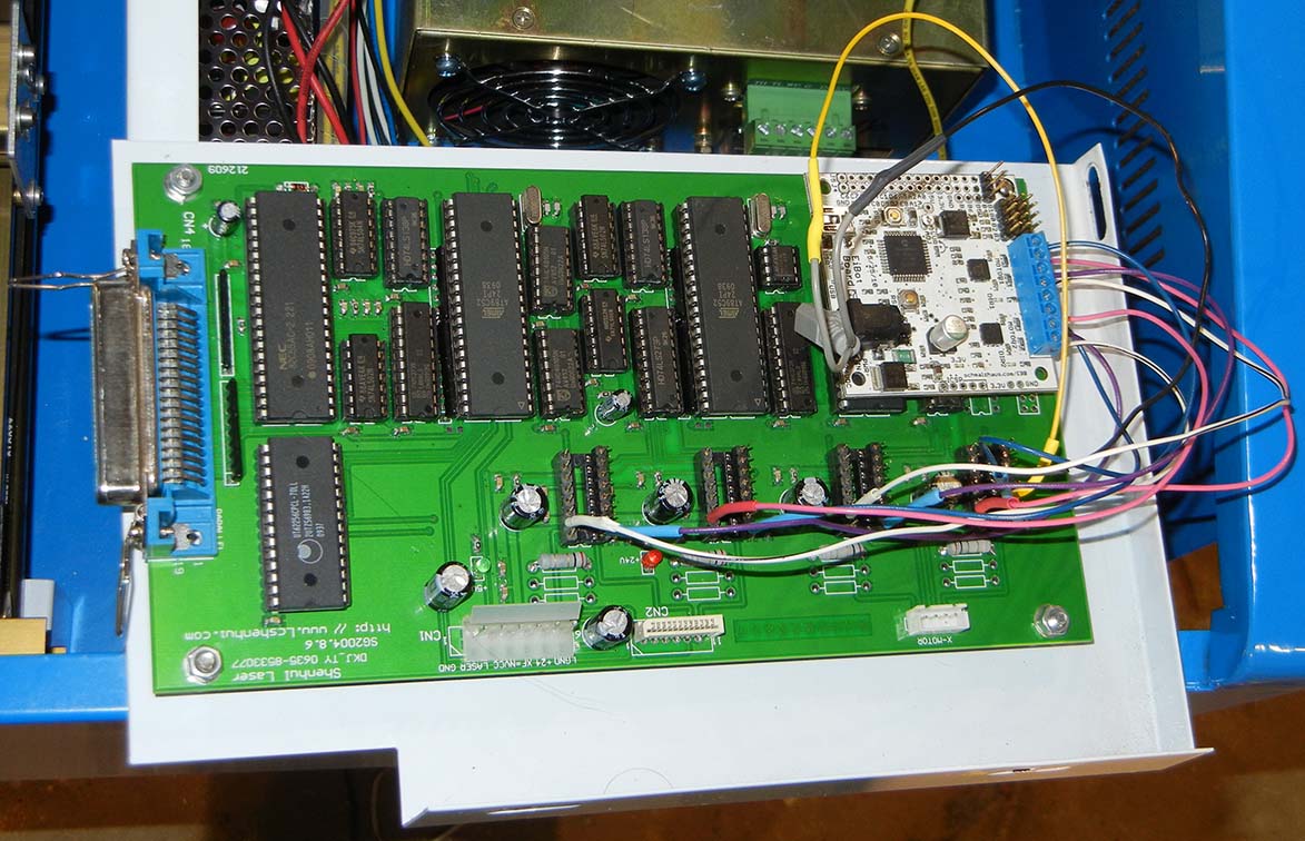 controller wired to EiBot board