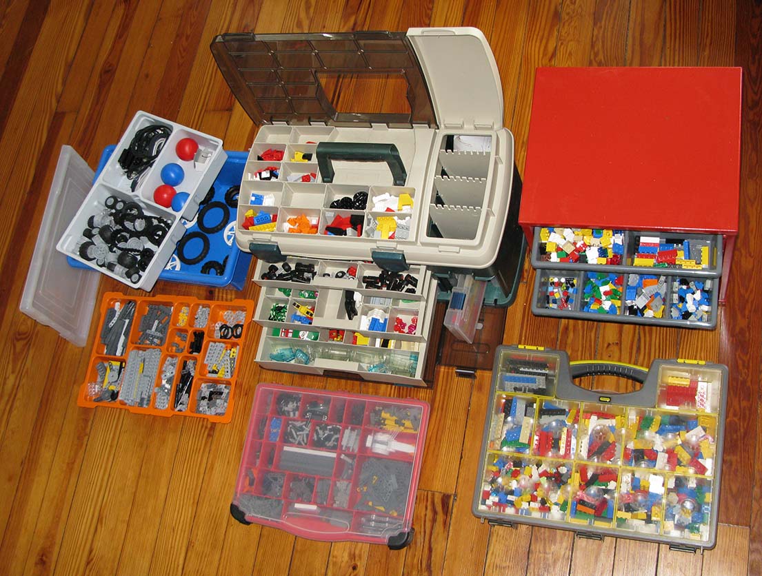 storage box with compartments for lego